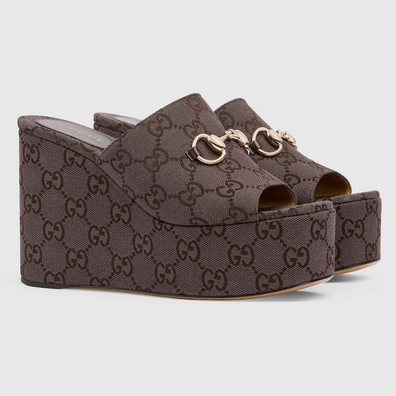 Gucci Wedge Sandal With Horsebit | Thumbnail 2 Gucci Wedge Sandal With Horsebit | Thumbnail 2