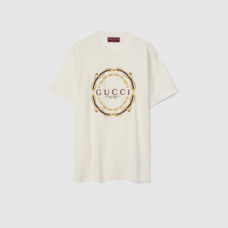 Cotton Jersey T-shirt With Print