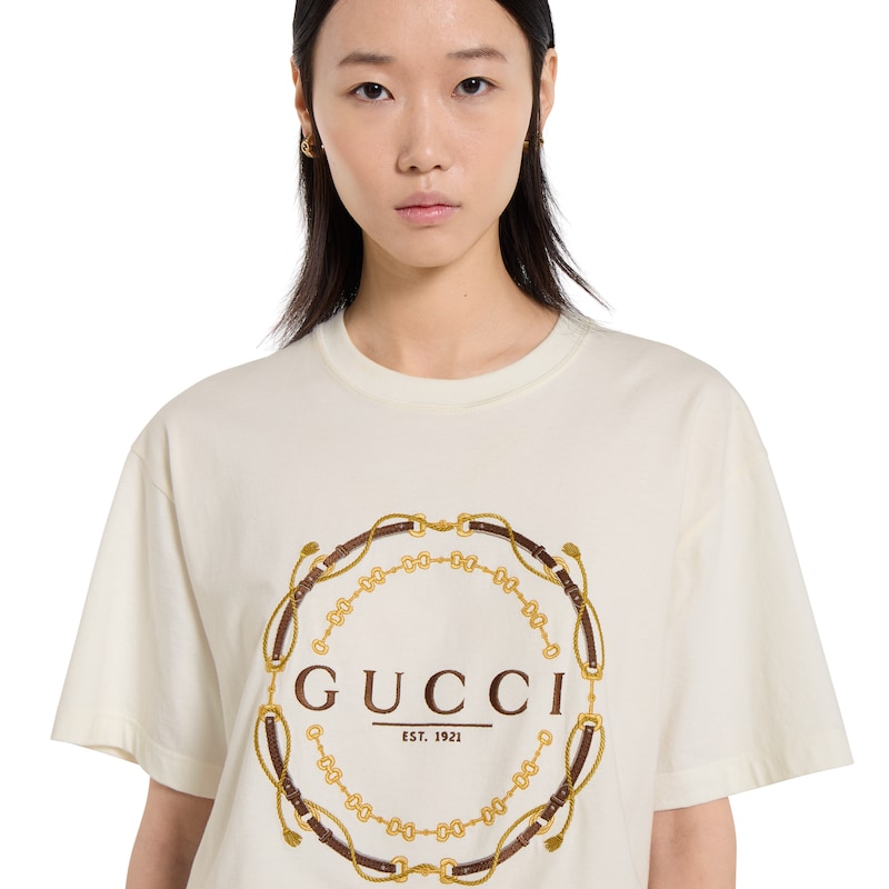 Gucci Cotton Jersey T-shirt With Print | Thumbnail 3 Gucci Cotton Jersey T-shirt With Print | Thumbnail 3