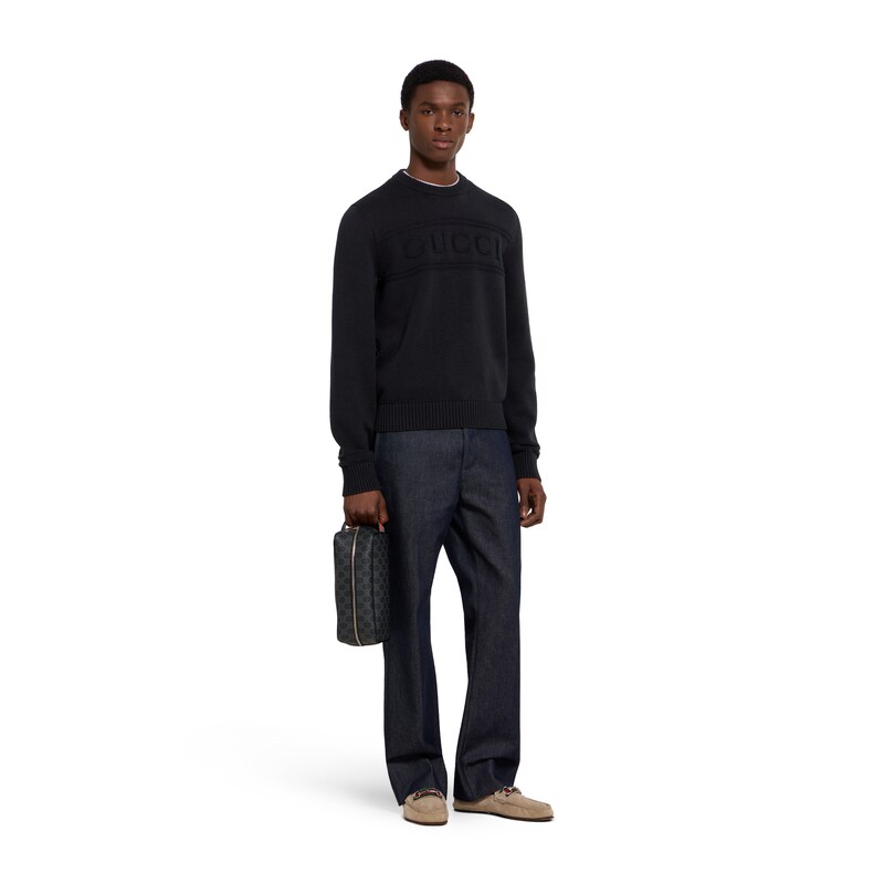Gucci Knit Cotton Wool Sweater With Intarsia | Thumbnail 2