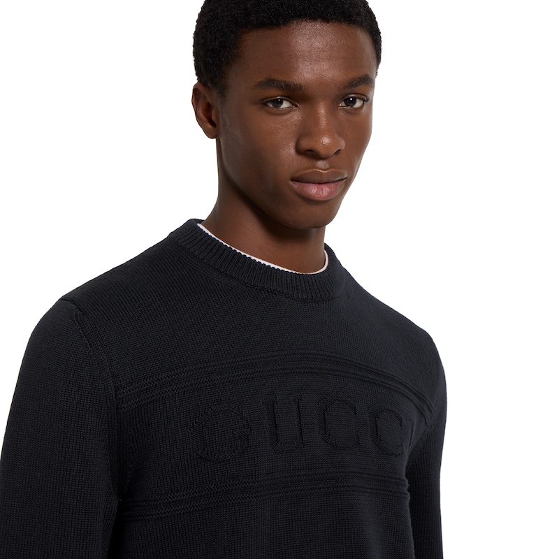 Gucci Knit Cotton Wool Sweater With Intarsia | Thumbnail 3