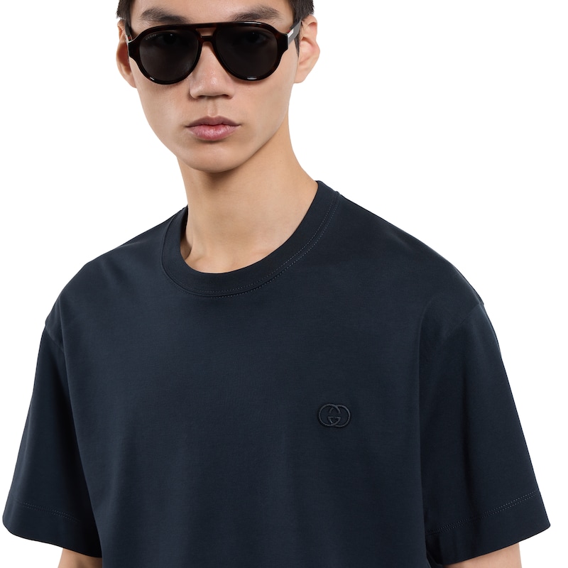 Gucci Cotton Jersey T-shirt With Embroidery | Thumbnail 3 Gucci Cotton Jersey T-shirt With Embroidery | Thumbnail 3