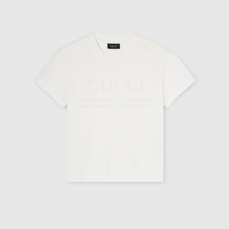 Cotton Jersey T-shirt With Devoré Detail