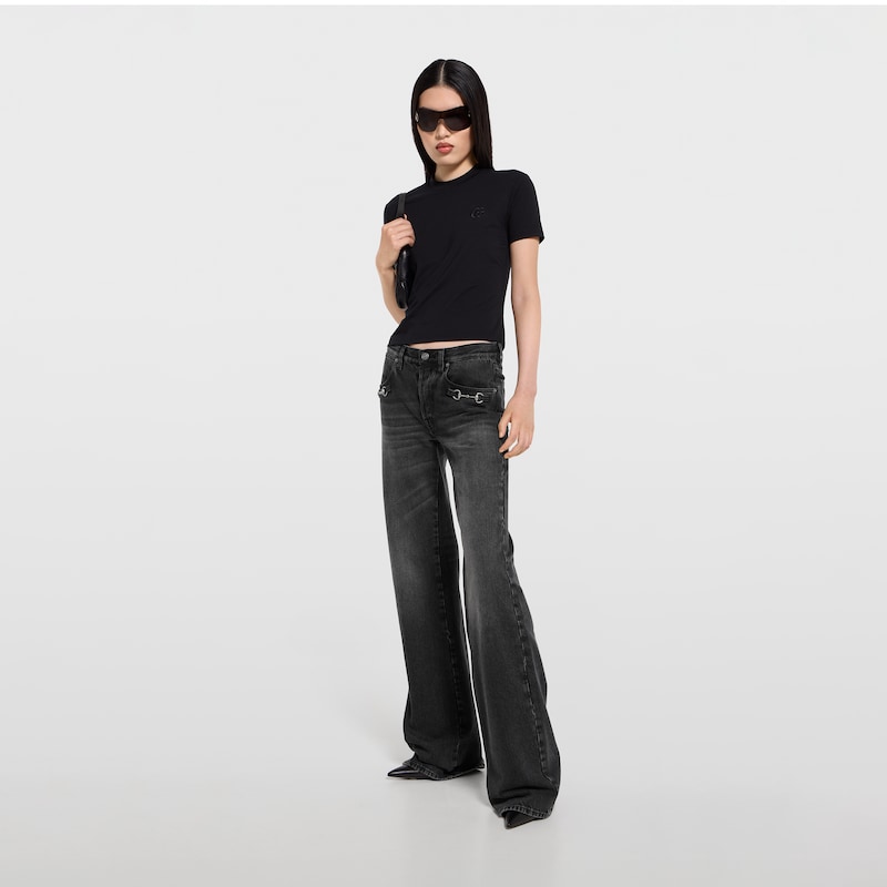 Gucci Rayon Jersey T-shirt With Embroidery | Thumbnail 2 Gucci Rayon Jersey T-shirt With Embroidery | Thumbnail 2