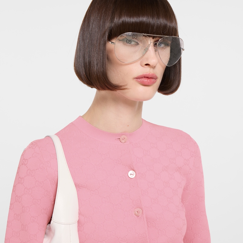 Gucci GG Fine Fabric Jacquard Cardigan | Thumbnail 3