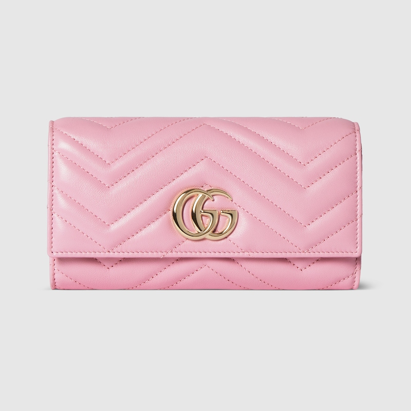 Gucci Gg Marmont Continental Wallet In Pink