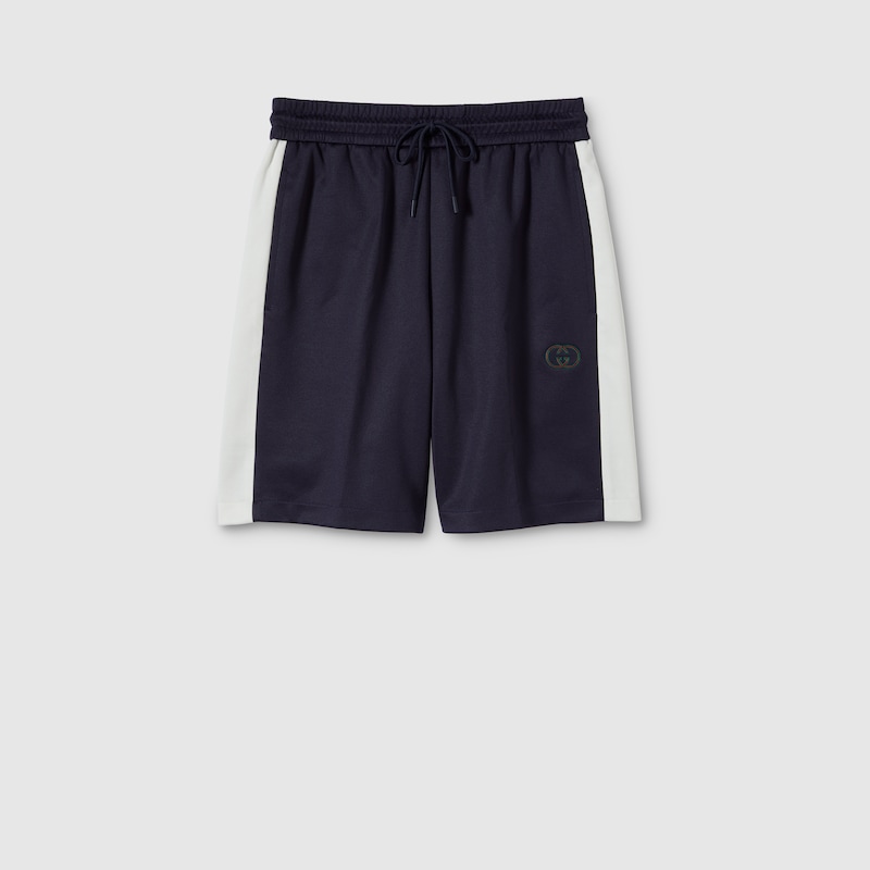 Technical Jersey Shorts With Embroidery Technical Jersey Shorts With Embroidery
