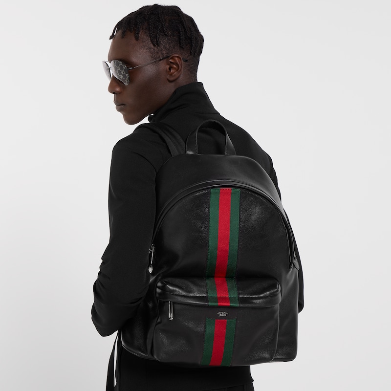 Gucci Web Trademark Large Backpack | Thumbnail 3 Gucci Web Trademark Large Backpack | Thumbnail 3