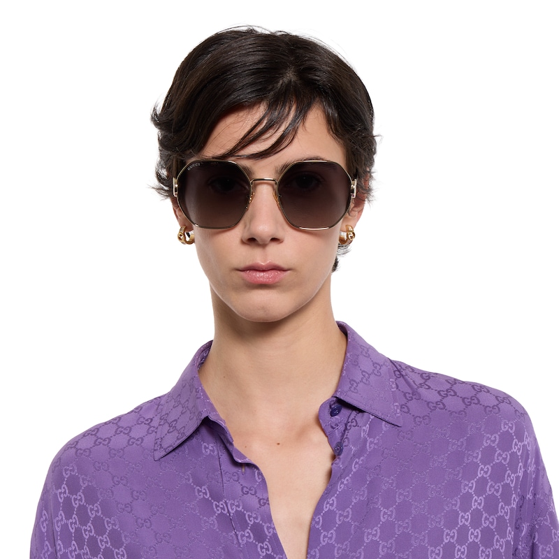Gucci Oval Frame Sunglasses | Thumbnail 3 Gucci Oval Frame Sunglasses | Thumbnail 3