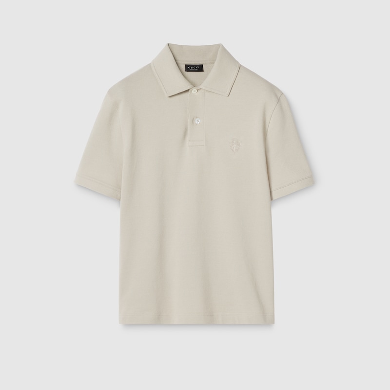 Cotton Piquet Polo Shirt With Embroidery Cotton Piquet Polo Shirt With Embroidery