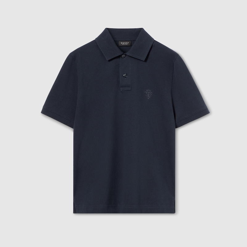 Cotton Piquet Polo Shirt With Embroidery Cotton Piquet Polo Shirt With Embroidery