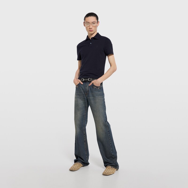Gucci Cotton Piquet Polo Shirt With Embroidery | Thumbnail 2 Gucci Cotton Piquet Polo Shirt With Embroidery | Thumbnail 2