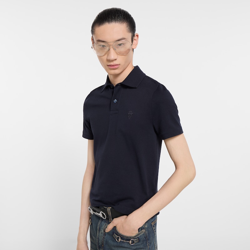 Gucci Cotton Piquet Polo Shirt With Embroidery | Thumbnail 3 Gucci Cotton Piquet Polo Shirt With Embroidery | Thumbnail 3
