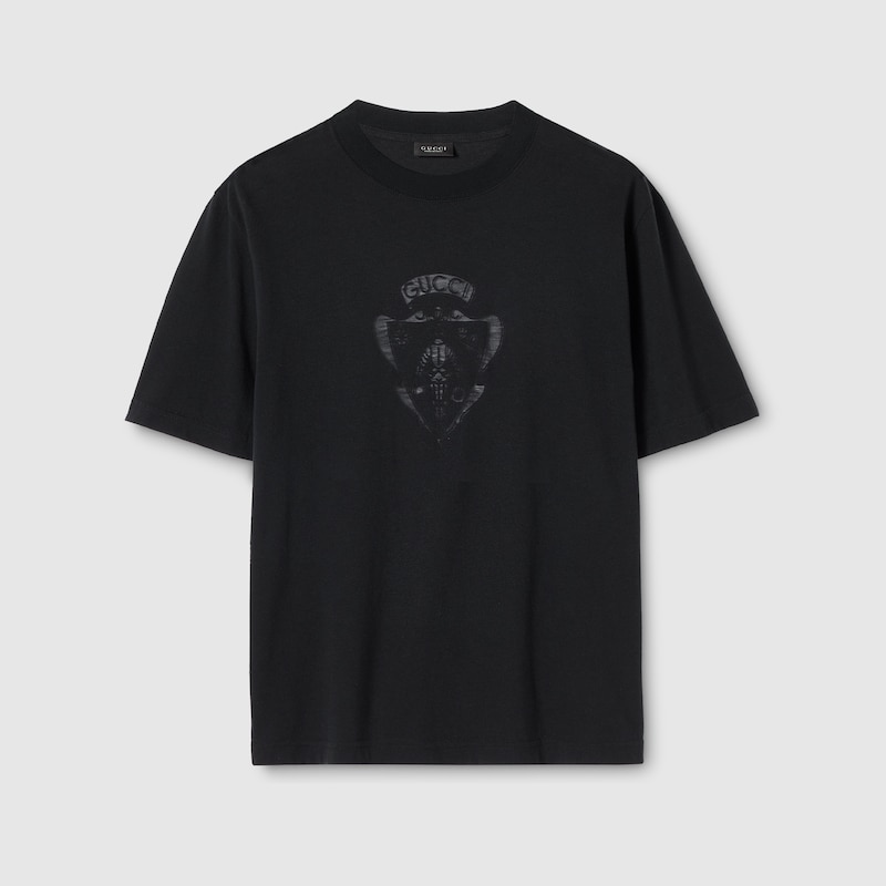 Cotton Jersey T-shirt With Devoré Detail Cotton Jersey T-shirt With Devoré Detail