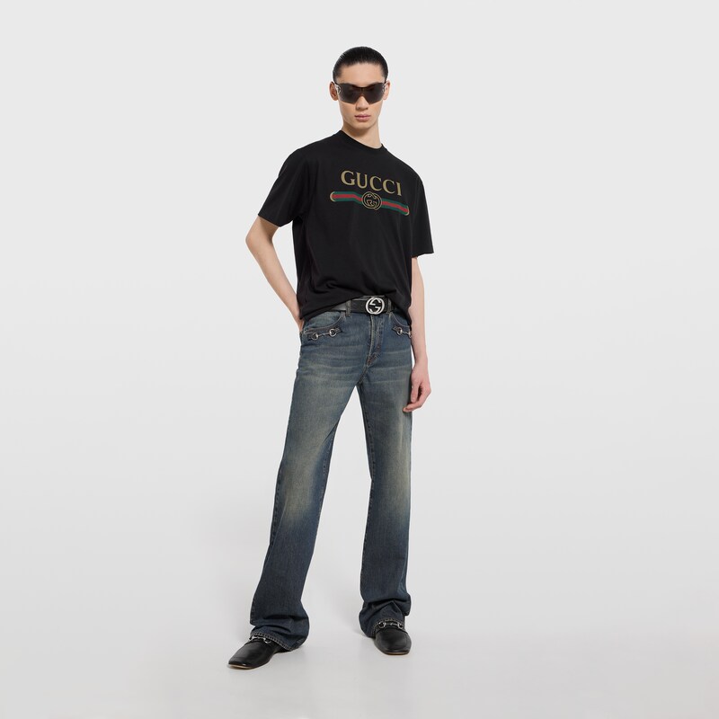 Gucci Silk Blend Jersey T-shirt With Print | Thumbnail 2 Gucci Silk Blend Jersey T-shirt With Print | Thumbnail 2