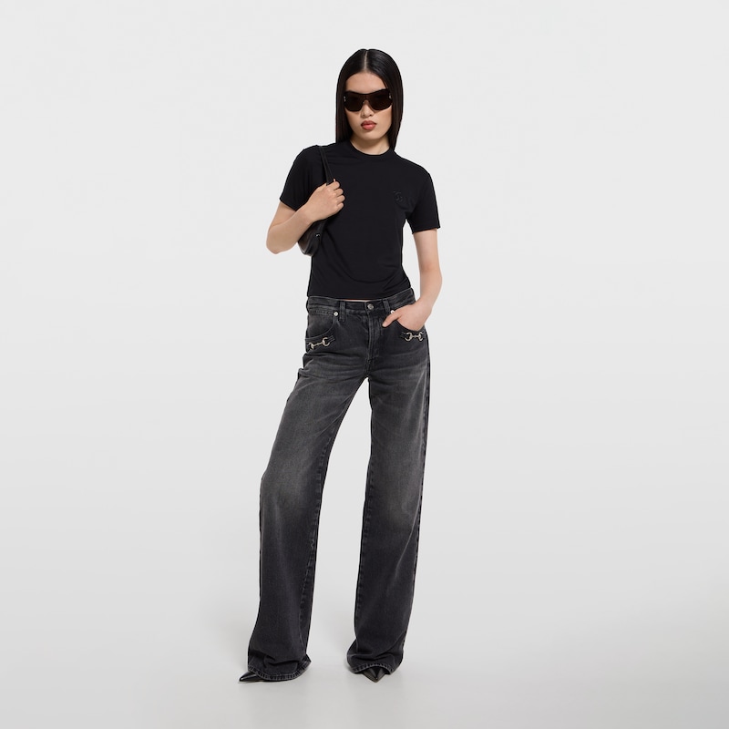 Gucci Cotton Denim Pants With Horsebit | Thumbnail 2 Gucci Cotton Denim Pants With Horsebit | Thumbnail 2