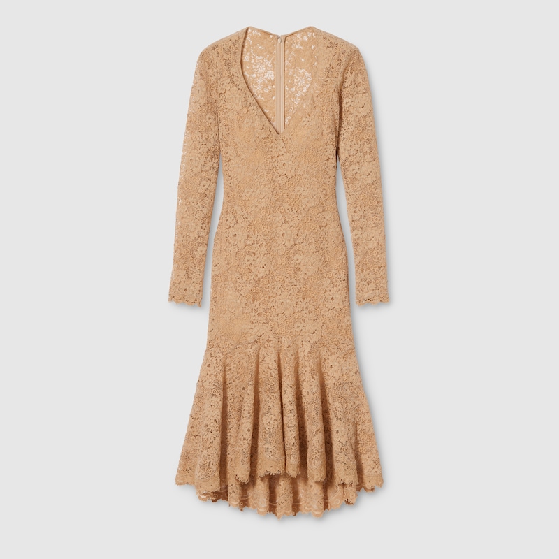 Gucci GG Flower Stretch Lace Dress