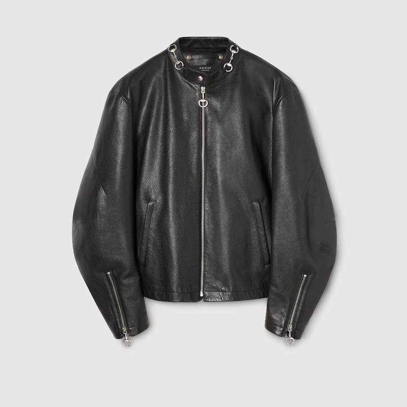 Leather Jacket With Horsebit Leather Jacket With Horsebit