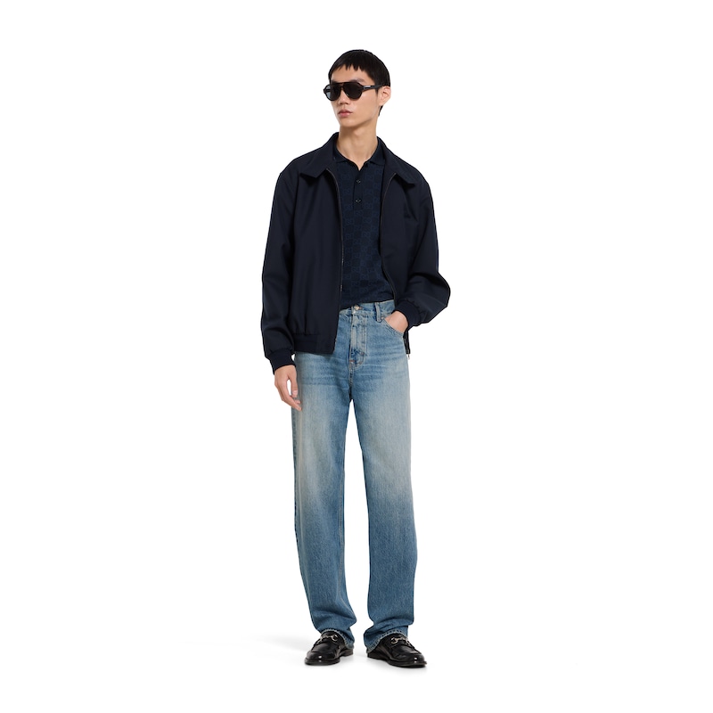 Gucci GG Cotton Silk Jacquard Polo Shirt | Thumbnail 2 Gucci GG Cotton Silk Jacquard Polo Shirt | Thumbnail 2
