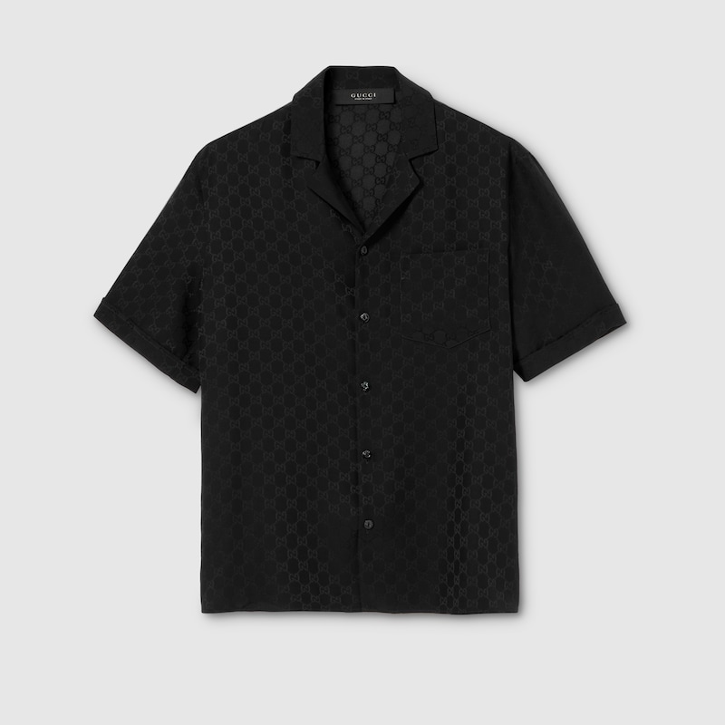 GG Silk Jacquard Bowling Shirt GG Silk Jacquard Bowling Shirt
