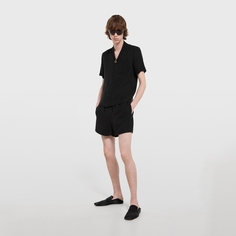 Gucci GG Silk Jacquard Bowling Shirt | Thumbnail 2 Gucci GG Silk Jacquard Bowling Shirt | Thumbnail 2