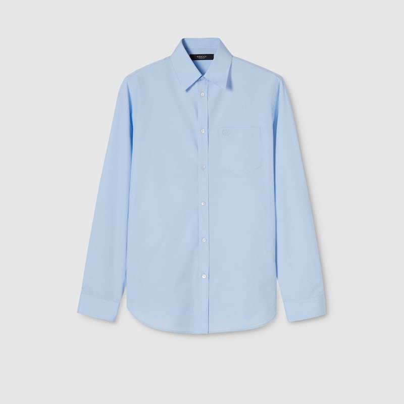 Cotton Poplin Shirt With Embroidery Cotton Poplin Shirt With Embroidery