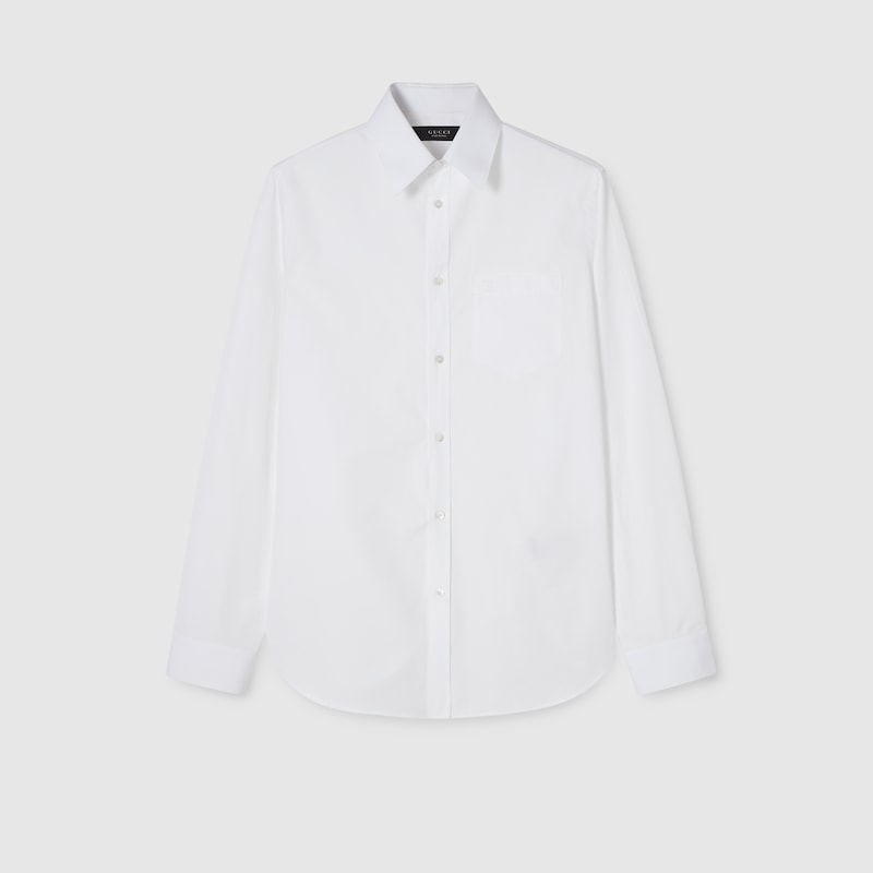 Cotton Poplin Shirt With Embroidery Cotton Poplin Shirt With Embroidery