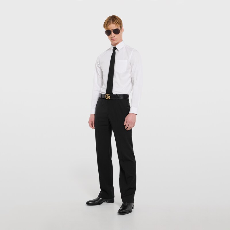 Gucci Cotton Poplin Shirt With Embroidery | Thumbnail 2 Gucci Cotton Poplin Shirt With Embroidery | Thumbnail 2