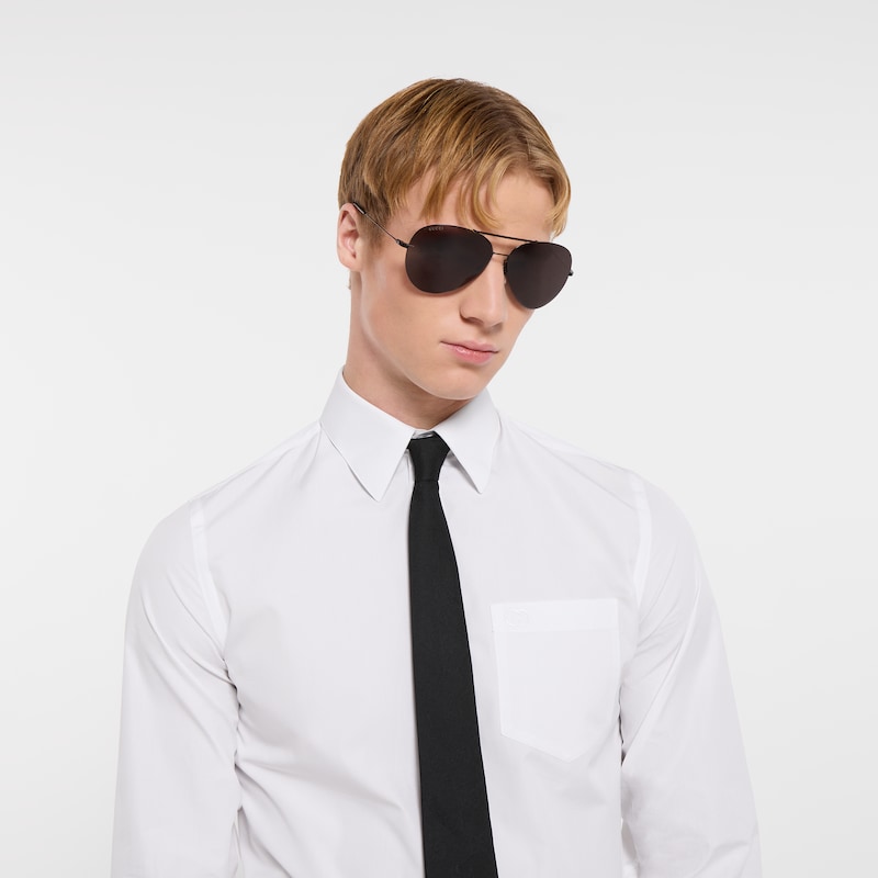 Gucci Cotton Poplin Shirt With Embroidery | Thumbnail 3 Gucci Cotton Poplin Shirt With Embroidery | Thumbnail 3