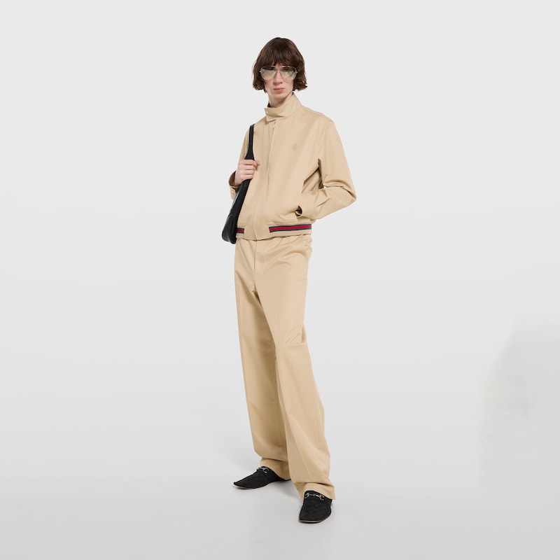 Gucci Cotton Twill Zip Jacket With Web | Thumbnail 2