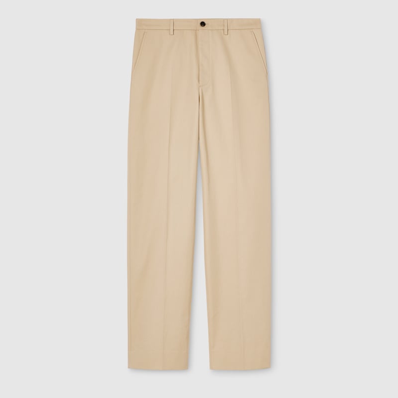 Cotton Twill Pants With Embroidery Cotton Twill Pants With Embroidery