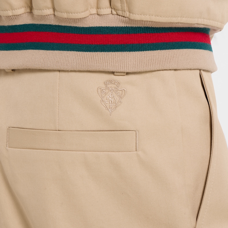 Gucci Cotton Twill Pants With Embroidery | Thumbnail 3 Gucci Cotton Twill Pants With Embroidery | Thumbnail 3