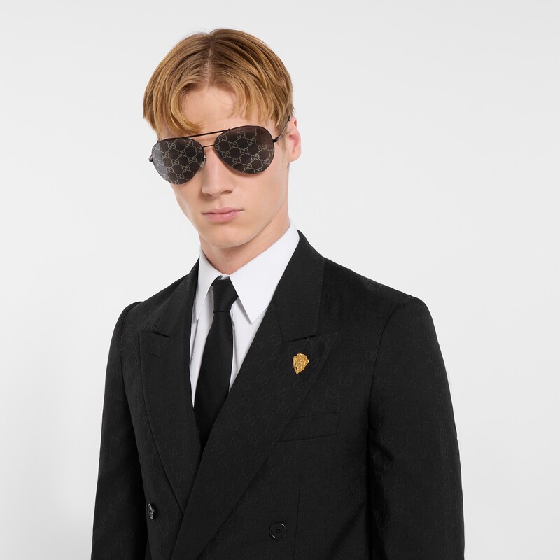 Gucci Double-breasted GG Wool Jacket | Thumbnail 3 Gucci Double-breasted GG Wool Jacket | Thumbnail 3