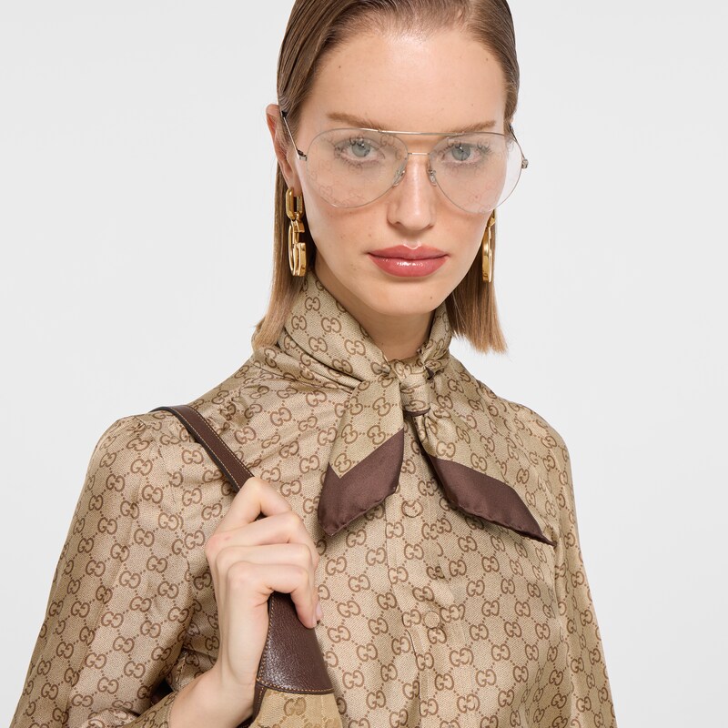 Gucci Printed Silk Twill Carré | Thumbnail 3 Gucci Printed Silk Twill Carré | Thumbnail 3