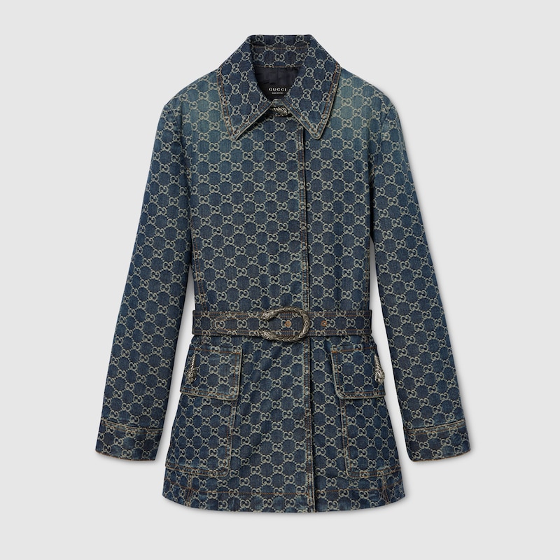 Gucci GG Cotton Denim Jacquard Jacket