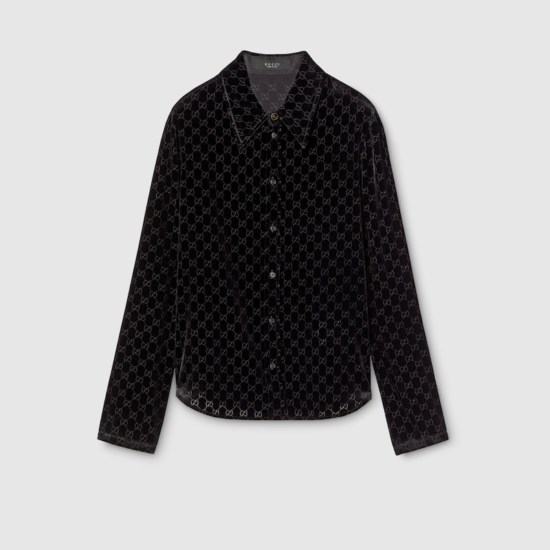 Stretch GG Velvet Devoré Shirt Stretch GG Velvet Devoré Shirt