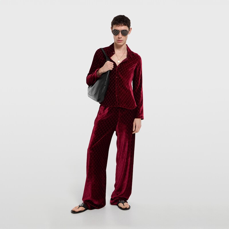 Gucci Stretch GG Velvet Devoré Shirt | Thumbnail 2 Gucci Stretch GG Velvet Devoré Shirt | Thumbnail 2