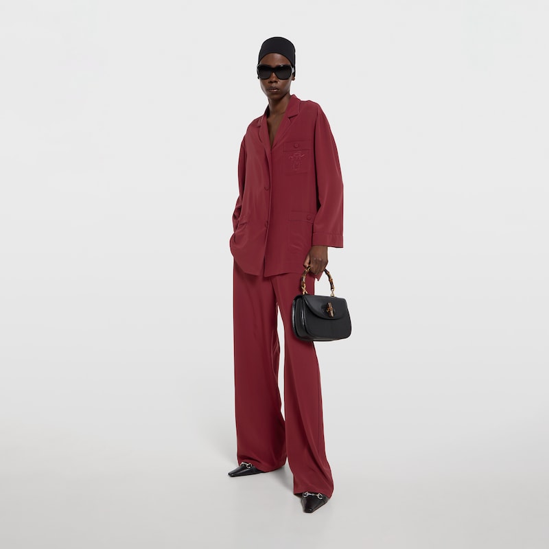 Gucci Silk Crêpe De Chine Shirt With Embroidery | Thumbnail 2 Gucci Silk Crêpe De Chine Shirt With Embroidery | Thumbnail 2