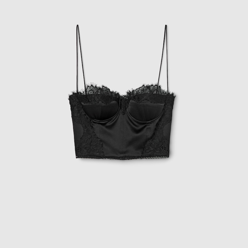 Embroidered Silk Satin Top Embroidered Silk Satin Top