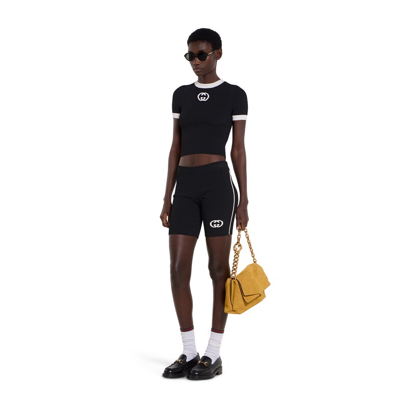 Gucci Ribbed T-shirt With Intarsia | Thumbnail 3 Gucci Ribbed T-shirt With Intarsia | Thumbnail 3