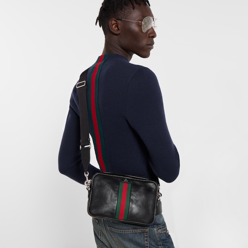 Gucci Web Trademark Small Crossbody Bag | Thumbnail 3