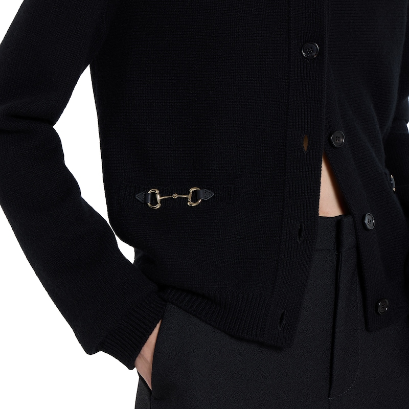 Gucci Wool Cashmere Cardigan With Horsebit | Thumbnail 3 Gucci Wool Cashmere Cardigan With Horsebit | Thumbnail 3