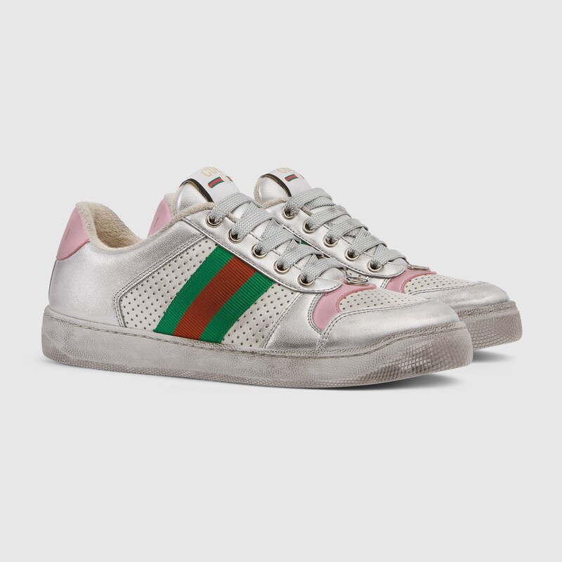 Gucci Worn-out Effect Screener Sneaker | Thumbnail 2 Gucci Worn-out Effect Screener Sneaker | Thumbnail 2