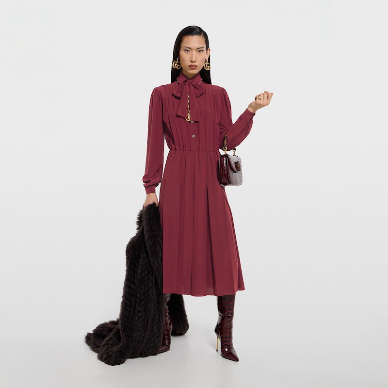 Gucci Silk Crêpe De Chine Dress | Thumbnail 2 Gucci Silk Crêpe De Chine Dress | Thumbnail 2