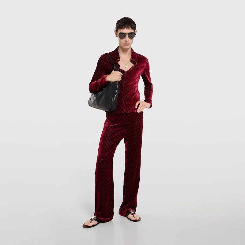 Gucci GG Stretch Velvet Devoré Pants | Thumbnail 2 Gucci GG Stretch Velvet Devoré Pants | Thumbnail 2