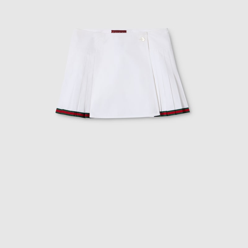 Heavy Cotton Poplin Pleated Skirt Heavy Cotton Poplin Pleated Skirt