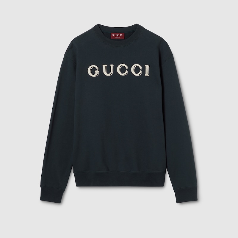 Cotton Jersey Sweatshirt With Embroidery Cotton Jersey Sweatshirt With Embroidery