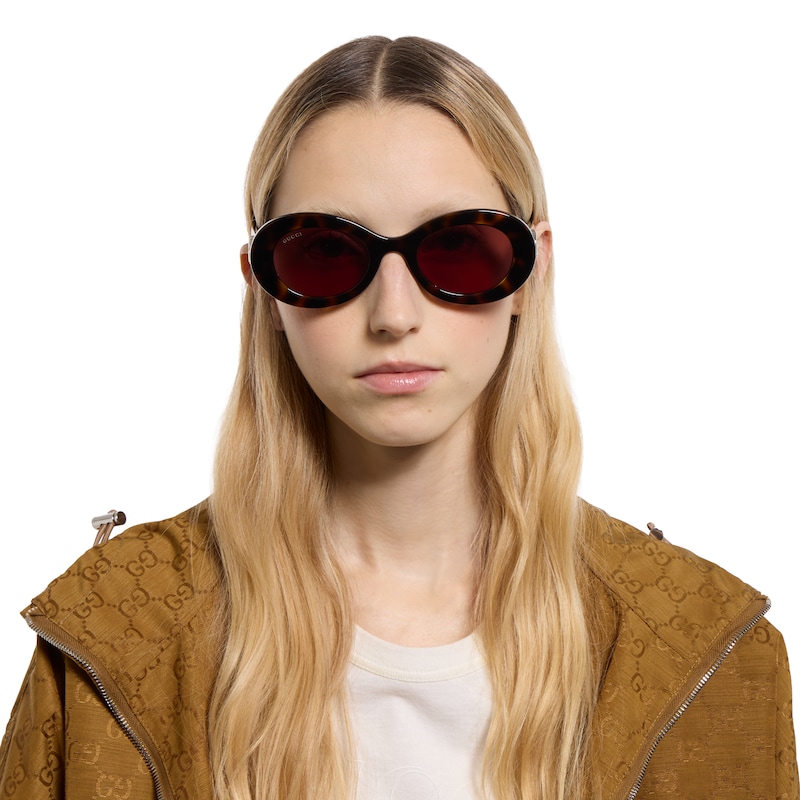 Gucci Oval Frame Sunglasses | Thumbnail 3