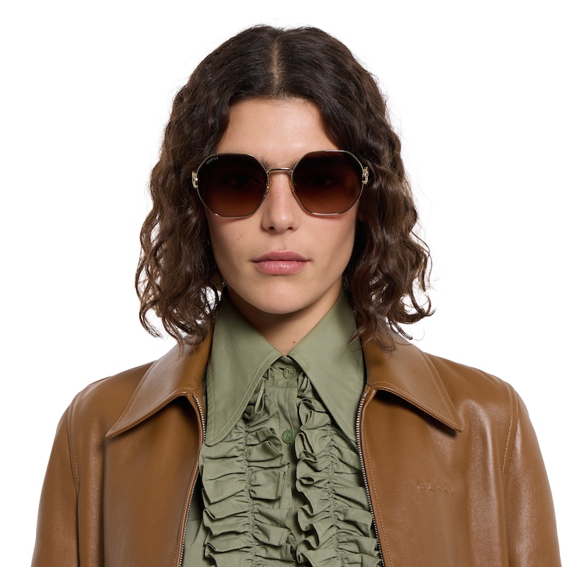 Gucci Oval Frame Sunglasses | Thumbnail 3 Gucci Oval Frame Sunglasses | Thumbnail 3