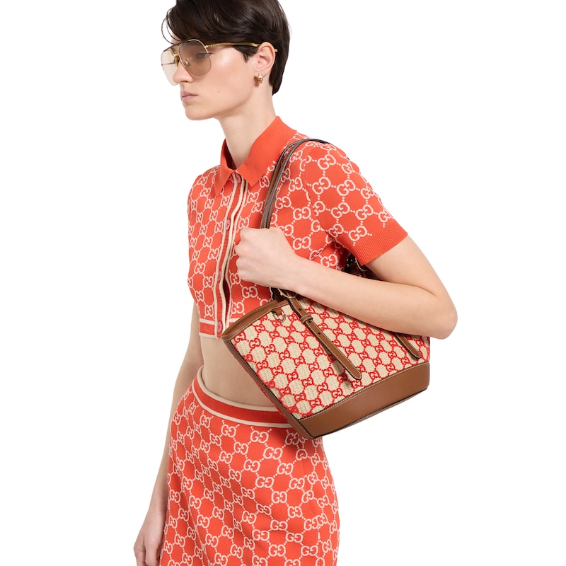 Gucci Woven Small Tote Bag | Thumbnail 3
